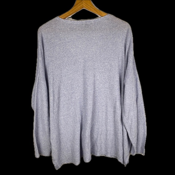 Eileen Fisher Women LongSleeve Org. Linen blend Sweater Top 1X Beachy Breathable - Picture 3 of 8
